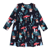 Long-sleeved dress made of cotton (organic)